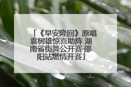 《早安隆回》原唱袁树雄惊喜助阵 湖南省街舞公开赛·邵阳站燃情开赛
