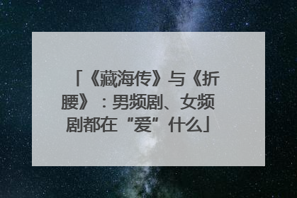 《藏海传》与《折腰》：男频剧、女频剧都在“爱”什么
