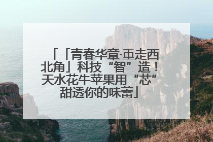 「青春华章·重走西北角」科技“智”造！天水花牛苹果用“芯”甜透你的味蕾