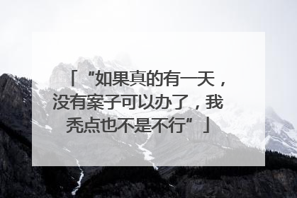 “如果真的有一天，没有案子可以办了，我秃点也不是不行”
