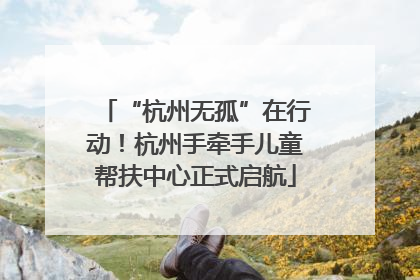 “杭州无孤”在行动！杭州手牵手儿童帮扶中心正式启航
