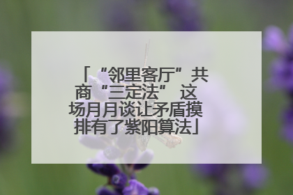 “邻里客厅”共商“三定法” 这场月月谈让矛盾摸排有了紫阳算法