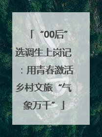 “00后”选调生上岗记：用青春激活乡村文旅“气象万千”
