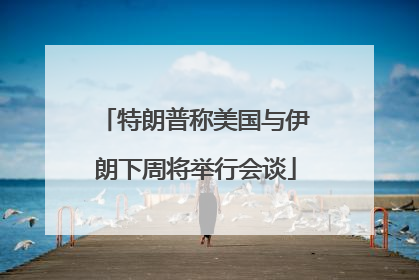 特朗普称美国与伊朗下周将举行会谈