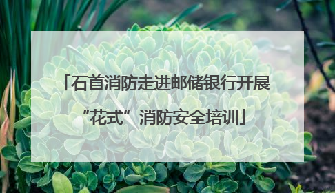 石首消防走进邮储银行开展 “花式”消防安全培训