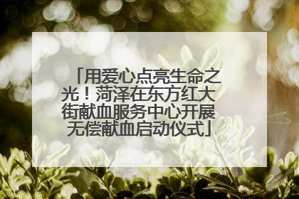 用爱心点亮生命之光！菏泽在东方红大街献血服务中心开展无偿献血启动仪式