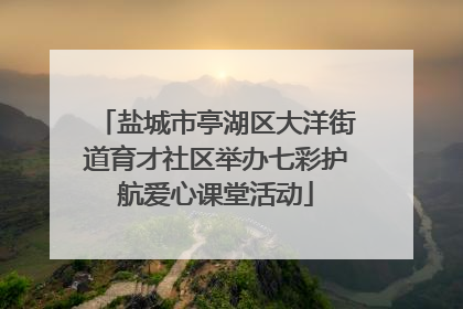 盐城市亭湖区大洋街道育才社区举办七彩护航爱心课堂活动