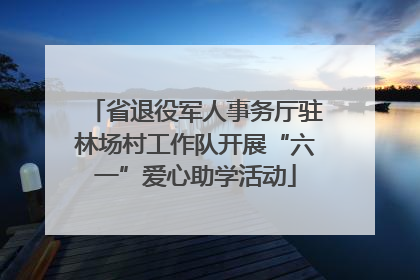 省退役军人事务厅驻林场村工作队开展“六一”爱心助学活动