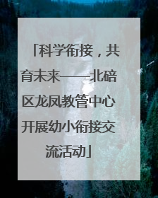 科学衔接，共育未来——北碚区龙凤教管中心开展幼小衔接交流活动
