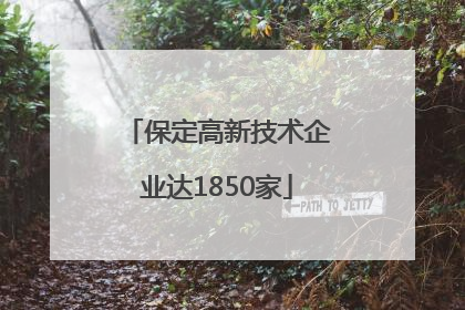保定高新技术企业达1850家