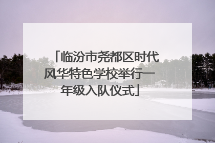 临汾市尧都区时代风华特色学校举行一年级入队仪式