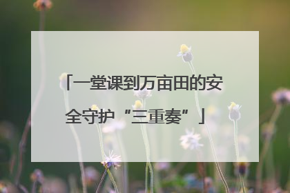 一堂课到万亩田的安全守护“三重奏”
