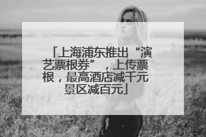 上海浦东推出“演艺票根券”，上传票根，最高酒店减千元景区减百元
