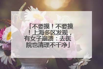 不要摸！不要摸！上海多区发现，有女子崩溃：去医院也清理不干净