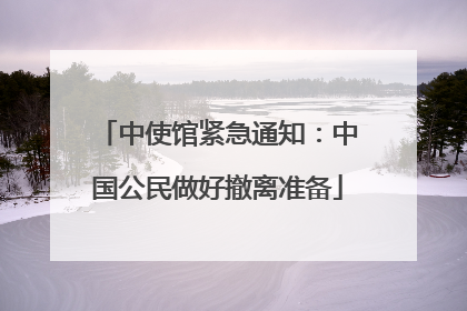 中使馆紧急通知：中国公民做好撤离准备