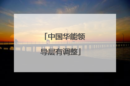中国华能领导层有调整