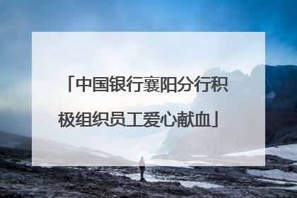 中国银行襄阳分行积极组织员工爱心献血