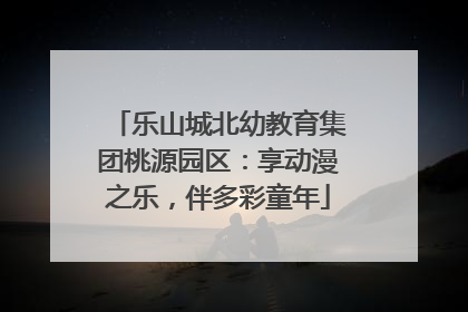 乐山城北幼教育集团桃源园区：享动漫之乐，伴多彩童年