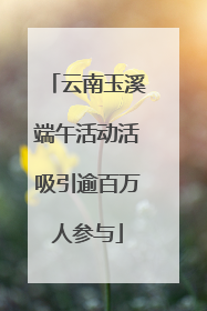 云南玉溪端午活动活吸引逾百万人参与