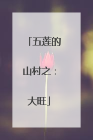 五莲的山村之：大旺