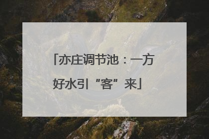亦庄调节池：一方好水引“客”来