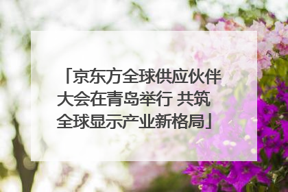 京东方全球供应伙伴大会在青岛举行 共筑全球显示产业新格局