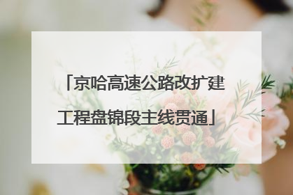 京哈高速公路改扩建工程盘锦段主线贯通