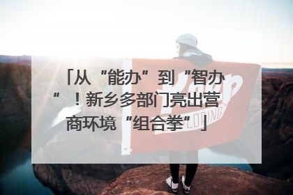 从“能办”到“智办”！新乡多部门亮出营商环境“组合拳”