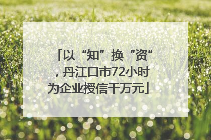 以“知”换“资”，丹江口市72小时为企业授信千万元