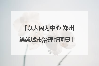 以人民为中心 郑州绘就城市治理新图景