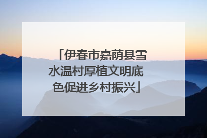 伊春市嘉荫县雪水温村厚植文明底色促进乡村振兴