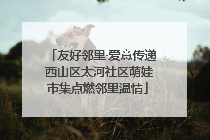 友好邻里·爱意传递 西山区太河社区萌娃市集点燃邻里温情