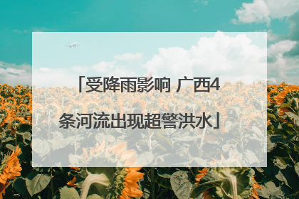 受降雨影响 广西4条河流出现超警洪水