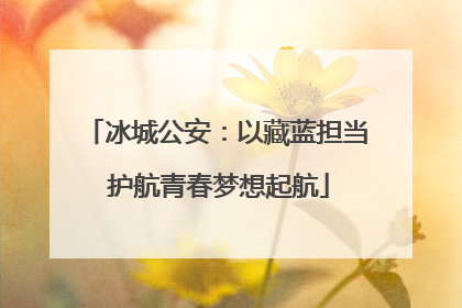 冰城公安：以藏蓝担当 护航青春梦想起航