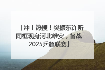 冲上热搜！樊振东许昕同框现身河北雄安，备战2025乒超联赛