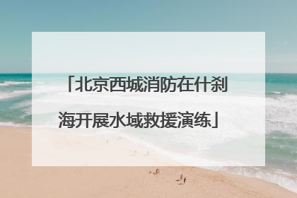 北京西城消防在什刹海开展水域救援演练