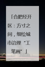 合肥经开区：方寸之间，细绘城市治理“工笔画”