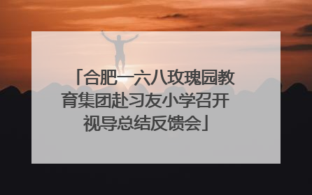 合肥一六八玫瑰园教育集团赴习友小学召开视导总结反馈会