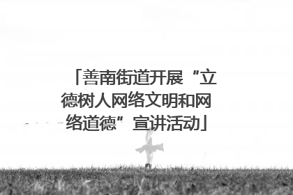 善南街道开展“立德树人网络文明和网络道德”宣讲活动