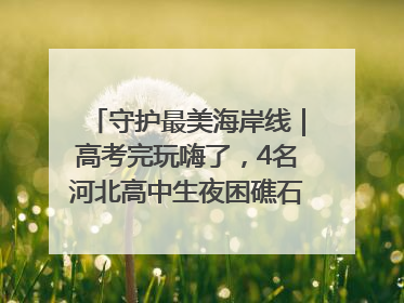 守护最美海岸线｜高考完玩嗨了，4名河北高中生夜困礁石！青岛救援队火速出动救上岸