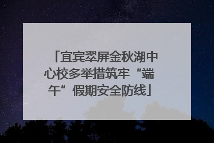 宜宾翠屏金秋湖中心校多举措筑牢“端午”假期安全防线
