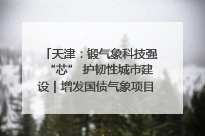 天津：锻气象科技强“芯” 护韧性城市建设｜增发国债气象项目落地见效系列报道