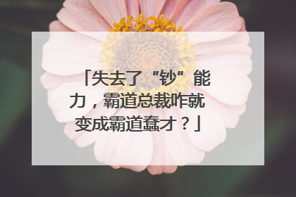 失去了“钞”能力，霸道总裁咋就变成霸道蠢才？