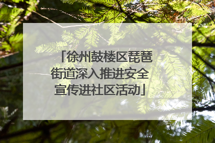 徐州鼓楼区琵琶街道深入推进安全宣传进社区活动