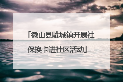 微山县驩城镇开展社保换卡进社区活动