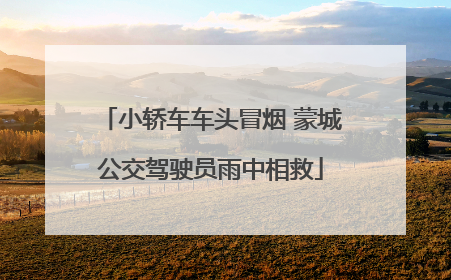 小轿车车头冒烟 蒙城公交驾驶员雨中相救