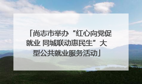 尚志市举办“红心向党促就业 同城联动惠民生”大型公共就业服务活动