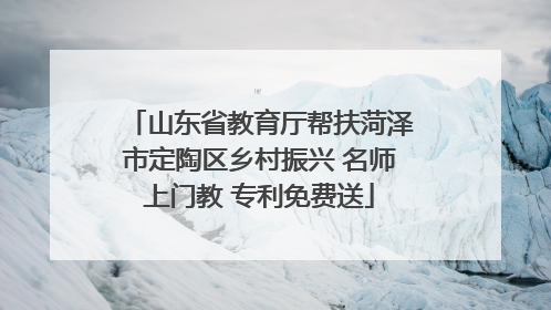 山东省教育厅帮扶菏泽市定陶区乡村振兴 名师上门教 专利免费送