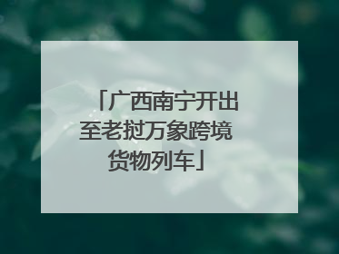 广西南宁开出至老挝万象跨境货物列车