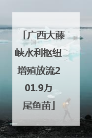 广西大藤峡水利枢纽增殖放流201.9万尾鱼苗